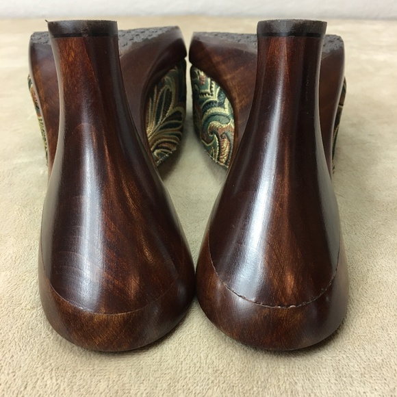 SALPY handcrafted open toe platform heels like new SZ 10 - Picture 8 of 8